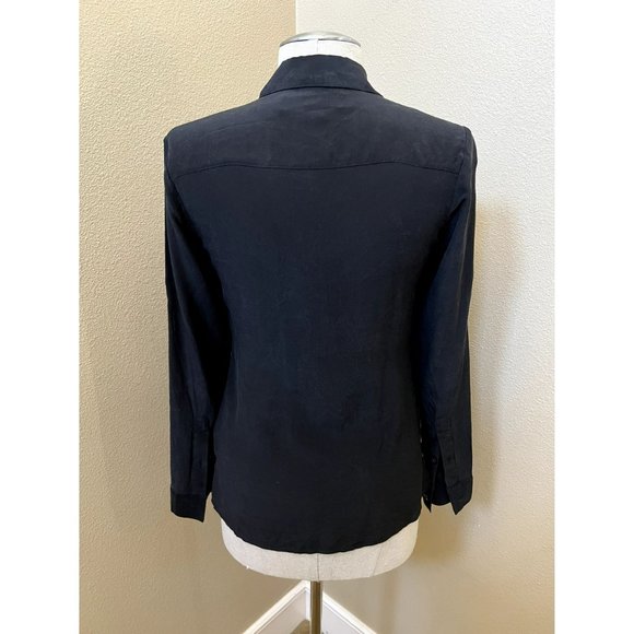 GUESS by Marciano Women's Floral Silk Blouse Button Down Collared Size XS - Picture 2 of 4